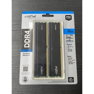Crucial Pro 32GB (2x16GB) PC4-25600 DDR4-3200MHz Memory - CP2K16G4DFRA32A